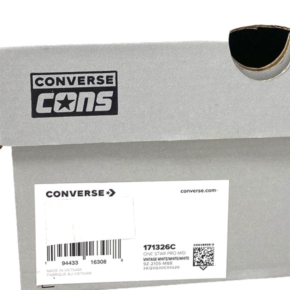 Converse x Alexis Sablone One Star Cons Pro Suede White Mid Shoes Women 171326C - Picture 8 of 9